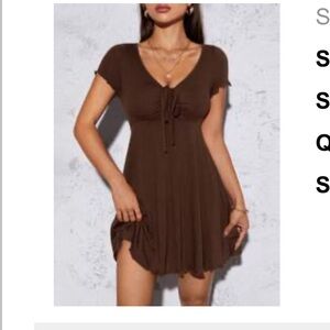 SHEIN Chocolate Brown Dress